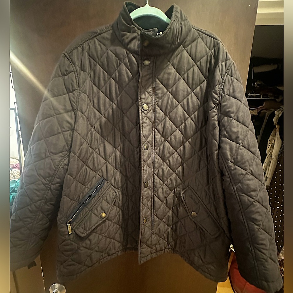 Barbour Classic Liddesdale Quilted Jacket – Black, Near New, Size Mens XXL